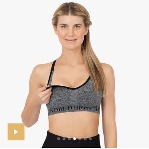KINDRED BRAVELY SUBLIME SPORTS BRA HEATHER GRAY LARGE NURSING